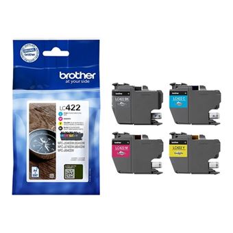 Brother LC422 Value Pack - Pack de 4 - noir, jaune, cyan, magenta - original - cartouche d'encre - pour Brother MFC-J5340DW, MFC-J5345DW, MFC-J5740DW, MFC-J6540DW, MFC-J6940DW