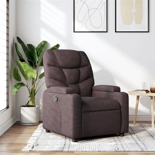Non Communiqué Marron Vidaxl Fauteuil Réglable Tissu Foncé