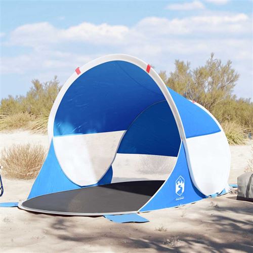 Tenda Da Spiaggia Pop-up Azzurra Impermeabile - Vidaxl
