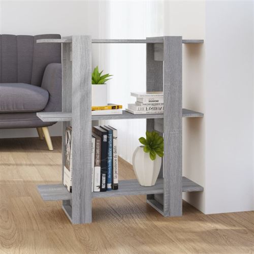 Vidaxl Gris Bibliothèque/Séparateur De Pièce Sonoma 80X30x87 Cm813579 - Image 3