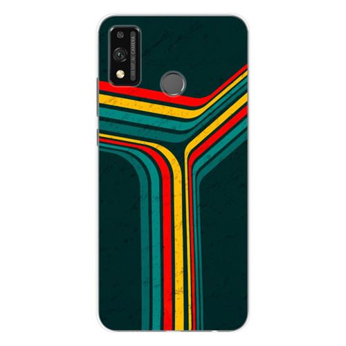 Coque en silicone imprimée compatible Huawei Honor 9X Lite Retro lines