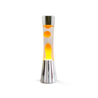 Lampe à poser Itotal Lave Socle Argent Fluide Orange et Blanc 30 W 40 cm