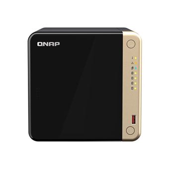 QNAP TS-464 - Serveur NAS - SATA 6Gb/s - RAID RAID 0, 1, 5, 6, 10, 50, JBOD, 60 - RAM 4 Go - 2.5 Gigabit Ethernet - iSCSI support