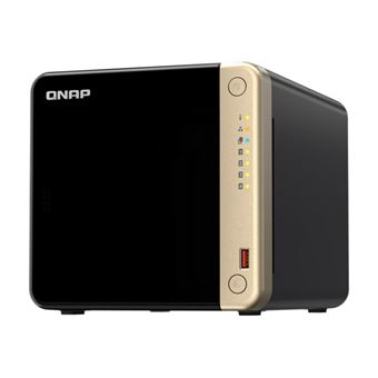 QNAP TS-464 - Serveur NAS - SATA 6Gb/s - RAID RAID 0, 1, 5, 6, 10, 50, JBOD, 60 - RAM 4 Go - 2.5 Gigabit Ethernet - iSCSI support