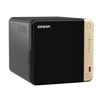 QNAP TS-464 - Serveur NAS - SATA 6Gb/s - RAID RAID 0, 1, 5, 6, 10, 50, JBOD, 60 - RAM 4 Go - 2.5 Gigabit Ethernet - iSCSI support