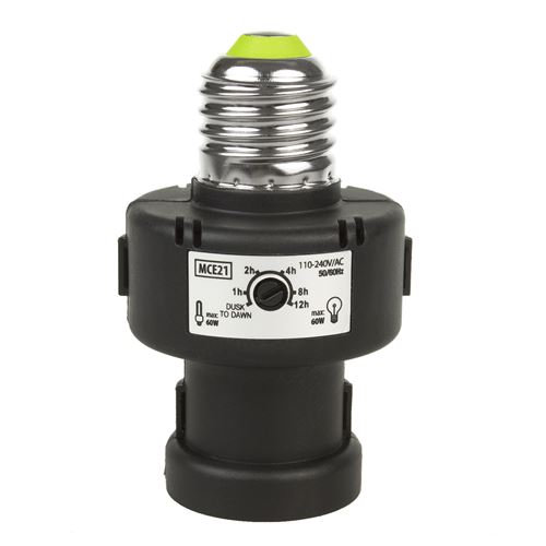 Maclean Incolore Douille Avec Capteur Crépusculaire Pour Ampoule Ip20 Energy Mce21b
