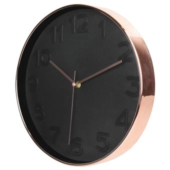 Horloge Murale Ronde Noire et Rose Gold - MELINA - ALTOBUY - 1