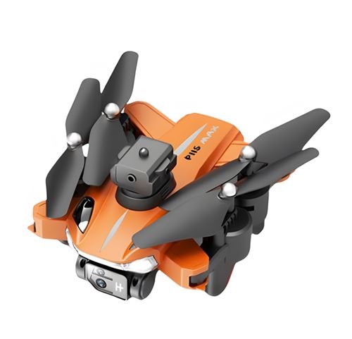 Drone SZSMART P11S Orange pliable avec caméra unique 8K 360 évitement dobstacles 2 batteries Autonomie 20 Min