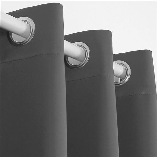 Deconovo Rideau Occultant De Fenêtre à Oeillets 140 X 180cm Rideaux For Fenetre Isolant Thermique Gris Clair