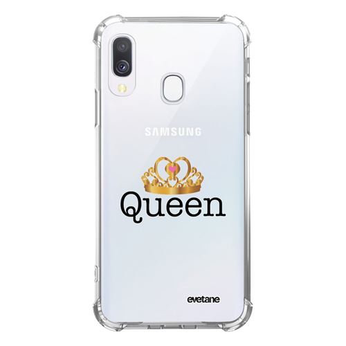 Coque pour Samsung Galaxy A20e anti-choc souple avec angles renforcés transparente Queen [Evetane®]