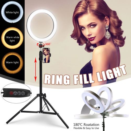 Anneau lumière ancre téléphone mobile photographie en direct retardateur lampe anneau de gradation en continu LED beauté remplir lumière lampe