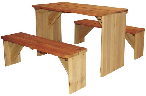 AXI table de pique-nique ZidZed XXL 45 x 80 x 70 cm lumineux
