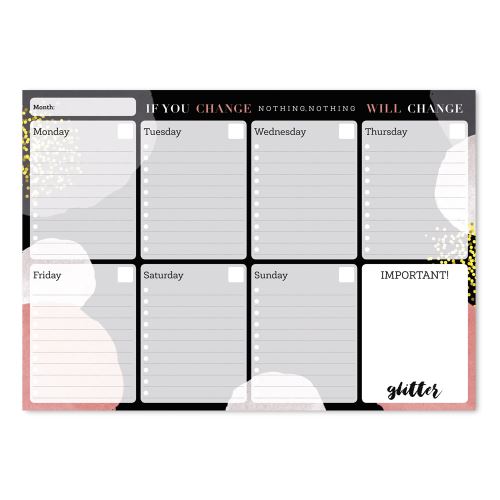 Bloc-Notes Semainier A4 Glitter Gold Dreams