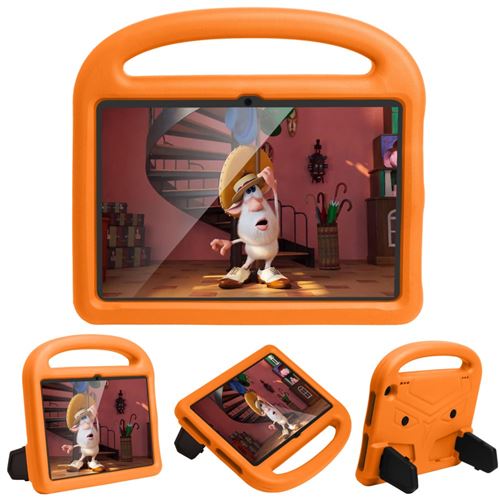 Coque en TPU style moineau EVA antichoc avec béquille orange pour votre Amazon Kindle Fire HD 8 (2020)