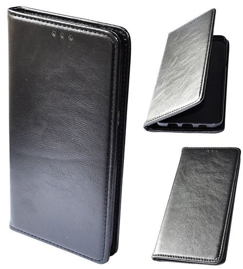Etui Apple IPHONE X - Housse Coque étui Noir cuir pu Folio porte carte