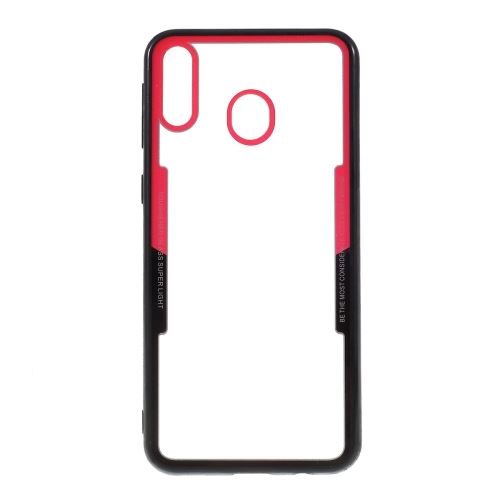 Coque en silicone cadre hybride noir/rouge pour votre Samsung Galaxy M20