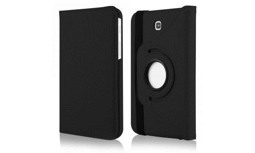 Etui aspect cuir noir support rotatif pour Samsung Galaxy Tab 3 7 Pouces