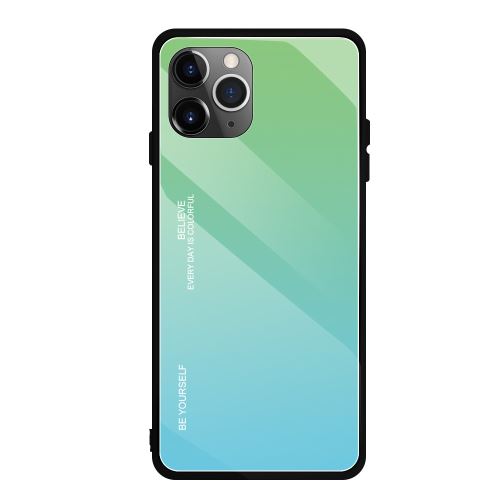 Coque en verre trempé dégradé de couleur pour Apple iPhone 11 Pro 5.8 - Vert