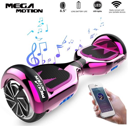 Hoverboard 6.5 Pouces gyropode balance board électrique Haut-Parleur Bluetooth moteur 700W rose