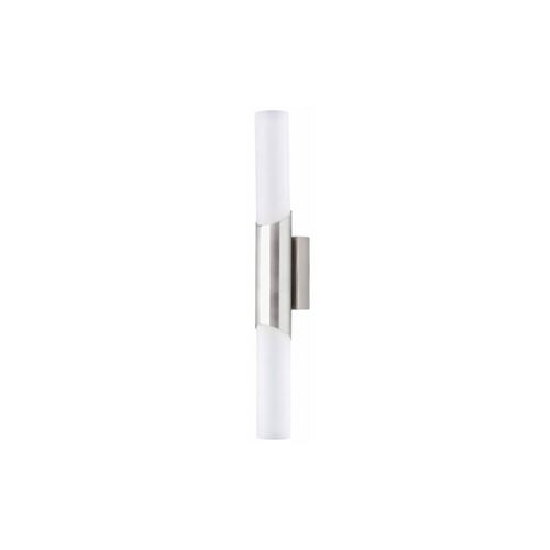 Applique double en métal et diffuseur en verre dépoli hauteur 45cm Andaluz blanc