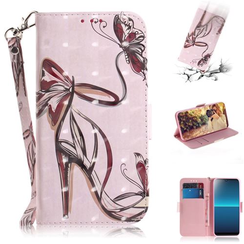 Etui en PU décor de tache lumineuse à motifs talons hauts pour votre Sony Xperia L4