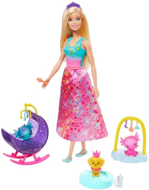 Barbie poupée adolescente DreamtopiaAnimaux de compagnie 30 cm 10 pièces