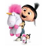 STAR CUTOUTS Figurine en carton Les Minions Agnès et la licorne en peluche Hauteur 118 cm