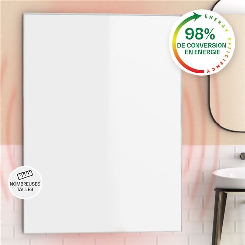 Radiateur infrarouge - Klarstein Wonderwall Air 96 - Panneau chauffant - 120x81cm - 960W - Télécommande - Blanc