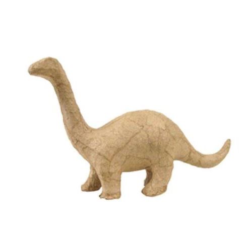 Dinosaure Brontosaure en papier maché 17 cm