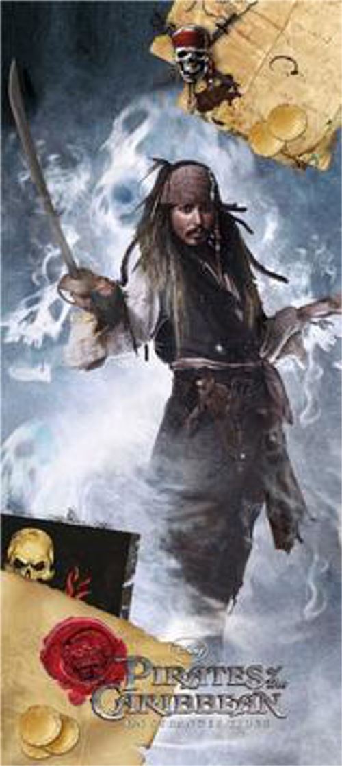 Poster Porte Spectre Jack Sparrow Disney
