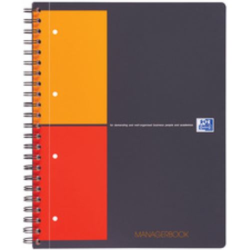 Oxford Oxford International Cahier Managerbook, A4+ Noir