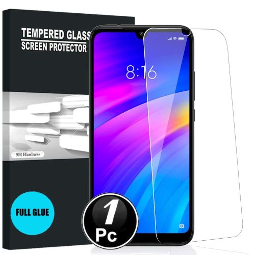 Redmi 7 Vitre protection d'ecran en verre trempé incassable lot de [X1] Glass