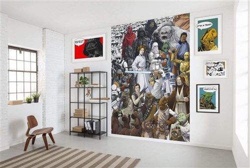 KOMAR Papiertapete »Classic Cartoon Collage«, Breite: 184 cm, inkl. Kleister - bunt