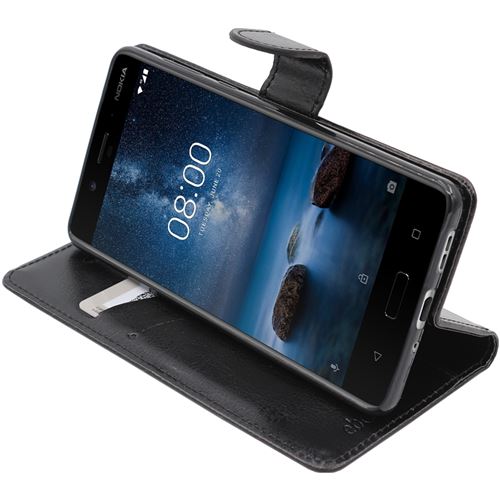 ebestStar - Coque Nokia 8 Etui Housse Portefeuille PU Cuir, Noir [Dimensions PRECISES Smartphone : 151.5 x 73.7 x 7.9 mm, écran 5.3'']