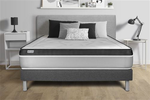 Ensemble VITAL ERGO 160 x 200 cm sommier Kit gris