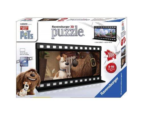 Puzzle 108 Pièces : Puzzle 3D - The Secret Life Of Pets, Ravensburger