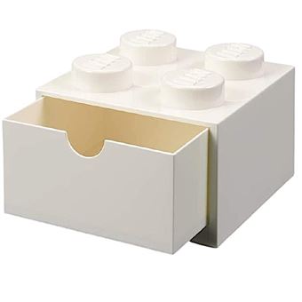 LEGO tiroir de bureau 4 plots 15,8 x 11,3 cm polypropylène blanc - 1