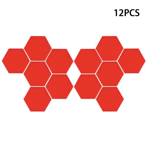 Miroir Autocollant Mural 3D 4 Cm Hexagonal DIY Stickers Décor de Maison 12Pcs