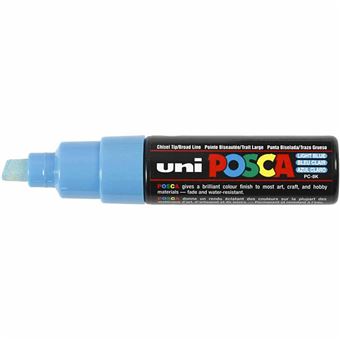 Marqueur Posca PC8K Pointe Large Biseautée Bleu ciel