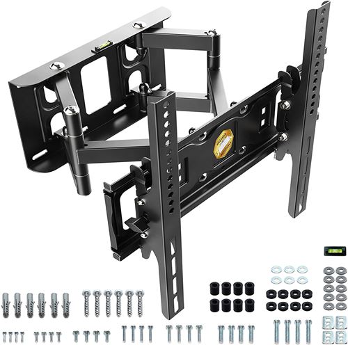 RICOO S6244, Support Murale TV, Orientable, Inclinable, Universel 32-55 (81-140cm) Fixation Mural, Télévision LED/LCD/Incurvée, VESA 200x200-400x400