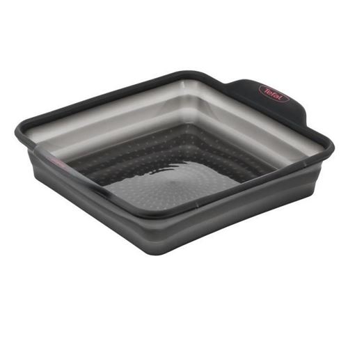 tefal moule a cake carré crispybake - silicone rétractable - 23x23 cm