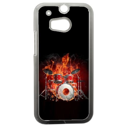 Coque Squellette Joue A La Batterie Flamme Compatible Htc One 2 M8 Transparent