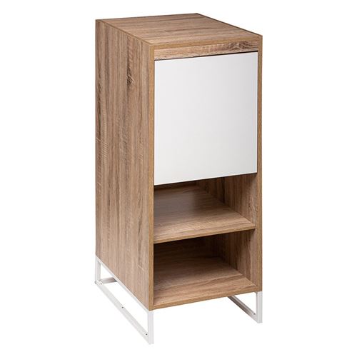 Meuble de rangement design avec porte Orso - L. 40 x H. 105 cm - Couleur bois
