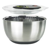 Essoreuse à Salade Paris Prix Inox 3,5L – Système à Levier Argenté – Neuve