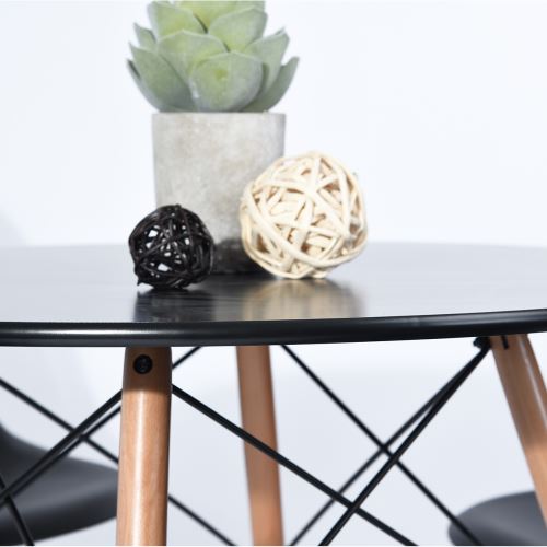 Urban Meuble Table Ronde 80cm Bois Noir Achat Prix Fnac
