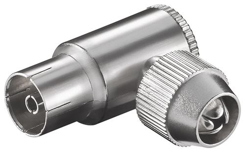 GOOBAY Coax angle jack (metal) with screw fixing - For connection with a coax cable