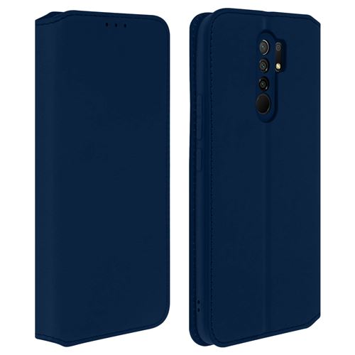 Avizar Housse pour Xiaomi Redmi 9 Porte-cartes Fonction Support Fin et Élégant Bleu Nuit