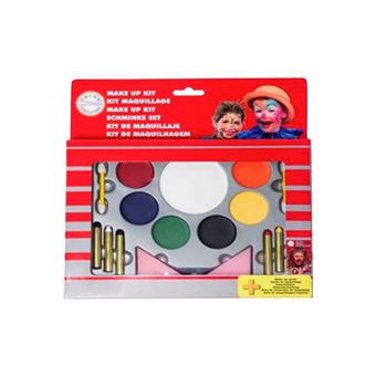 Palette 7 Fards Gras + 6 Crayons + 2 Eponges Applicatrices - Multicolores - 1