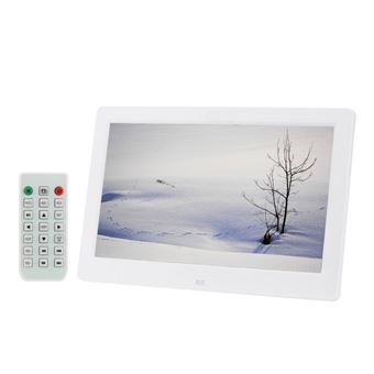 Cadre Photo Numérique Port USB Lecteur Vidéo Audio MP3 Films Carte SD Mmc Blanc YONIS - 1