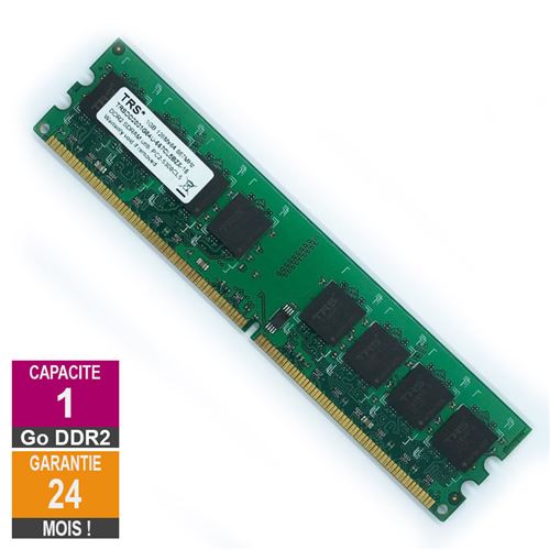 Barrette Mémoire 1Go Ram Ddr2 Trs Trsdd2001G64U-667Cl5Bzx-16 Dimm Pc2-5300U 2Rx8